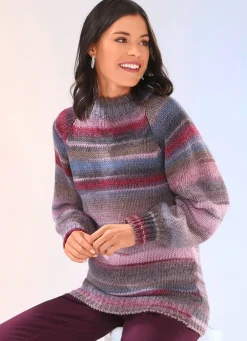 Pullover aus hochwertigem Multicolorgarn mit Schurwolle