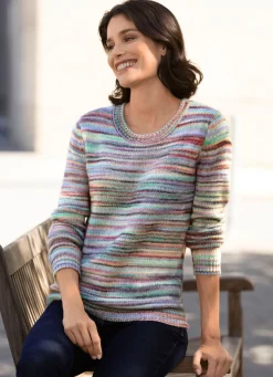 Pullover aus Melangegarn