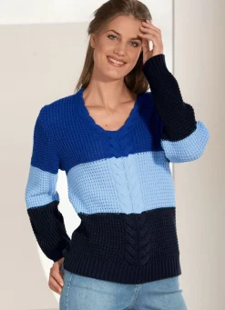 Pullover in Color-Blocking