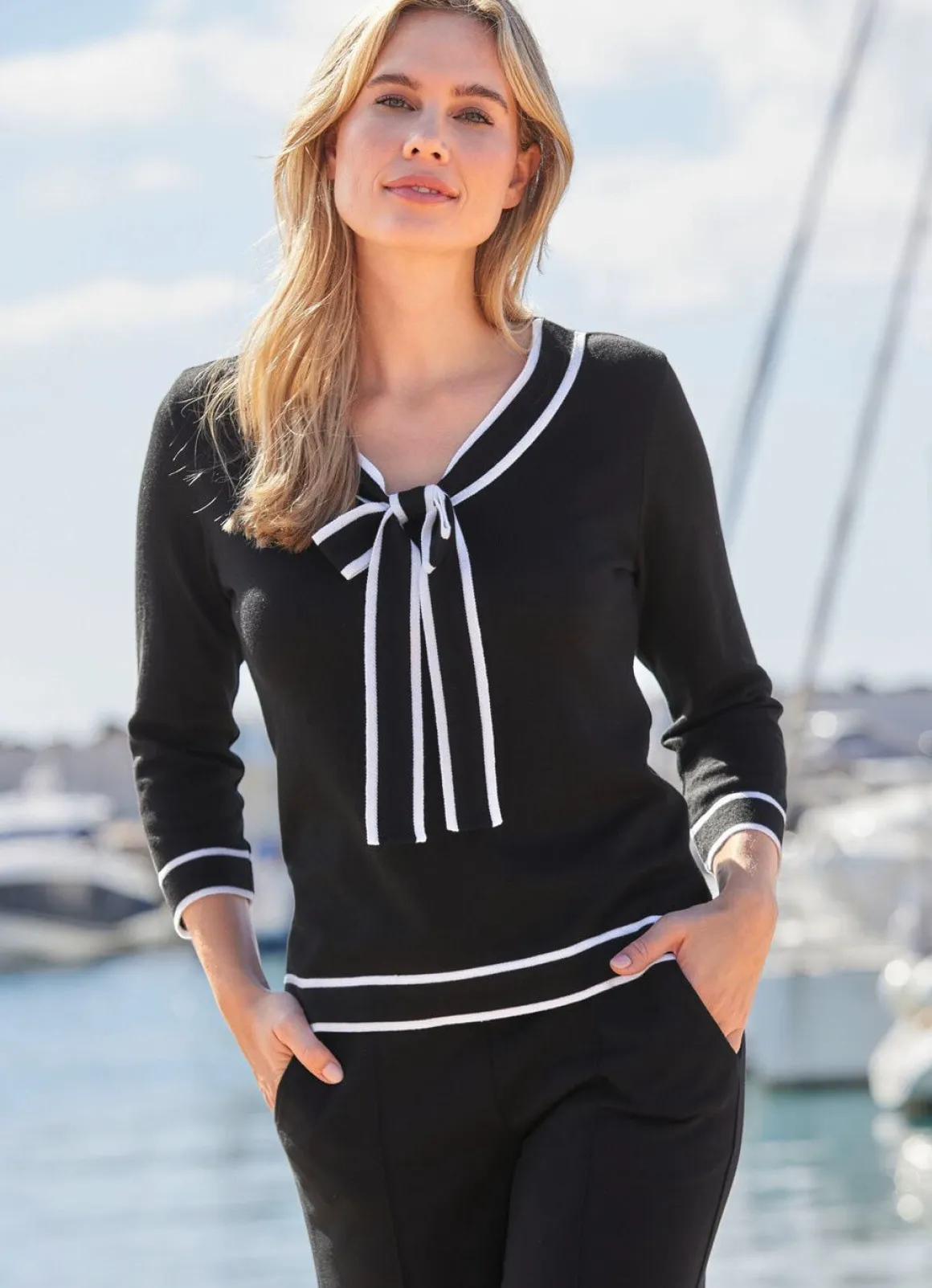 Pullover in Feinstrick