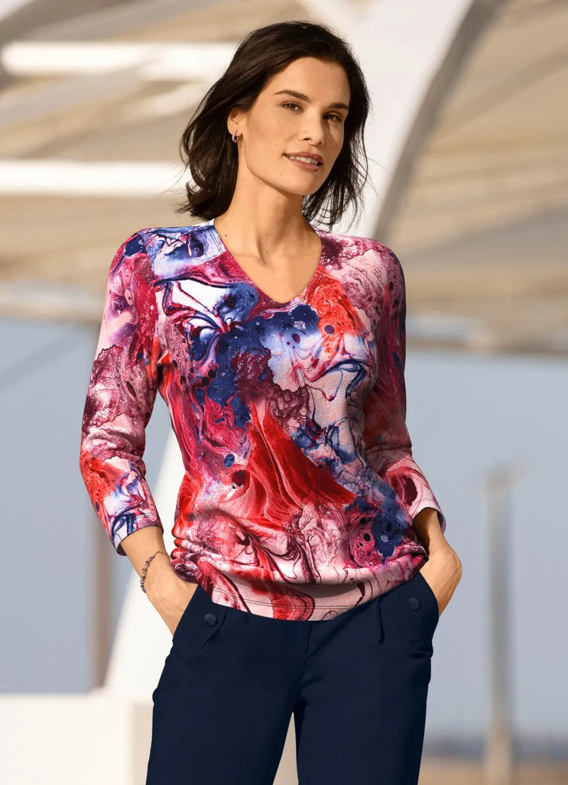 Pullover in Feinstrick