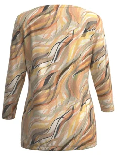 Pullover in Feinstrick mit Alloverdruck
