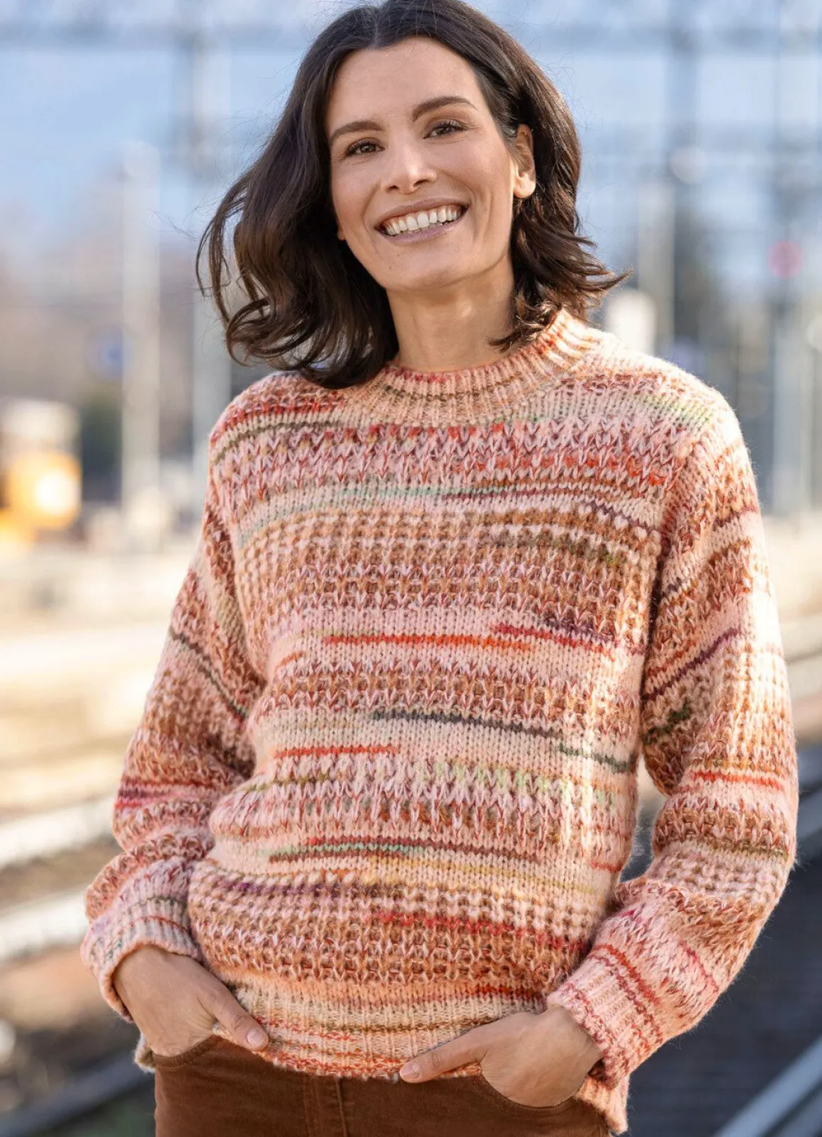 Pullover in Grobstrick
