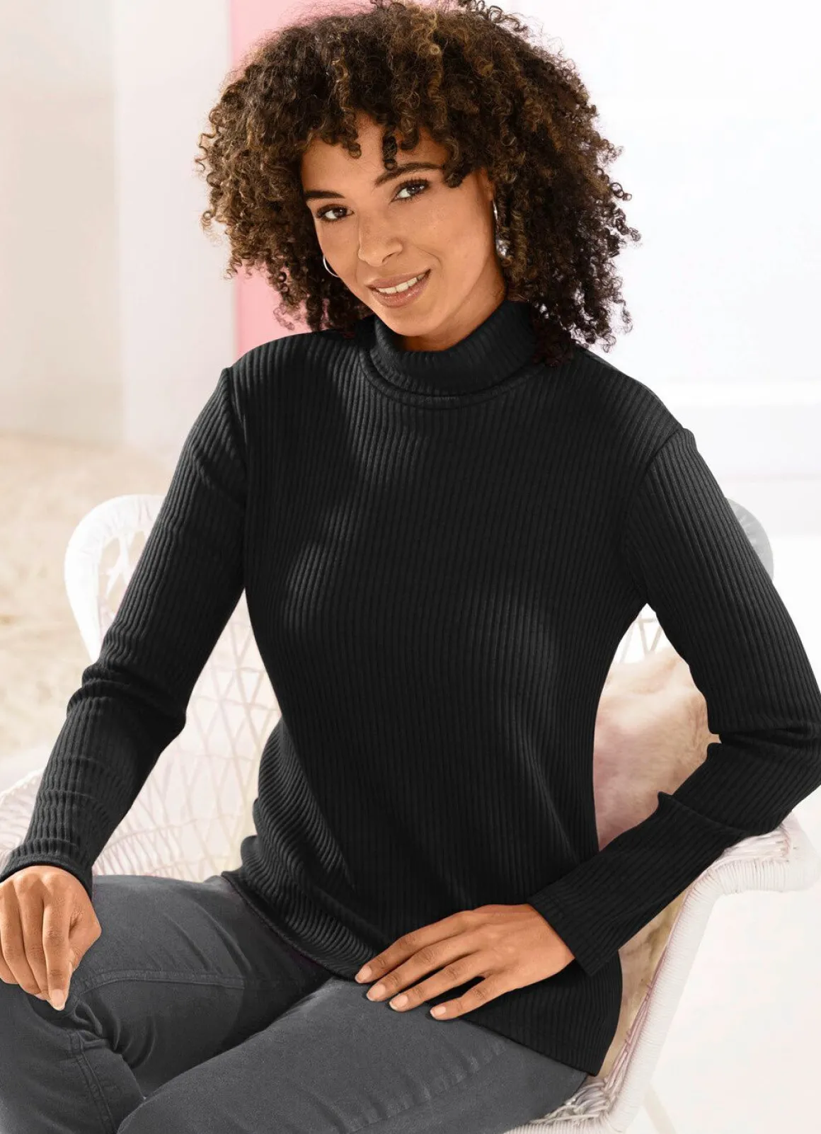 Pullover in Rippenstrick