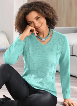 Pullover in Strukturmix