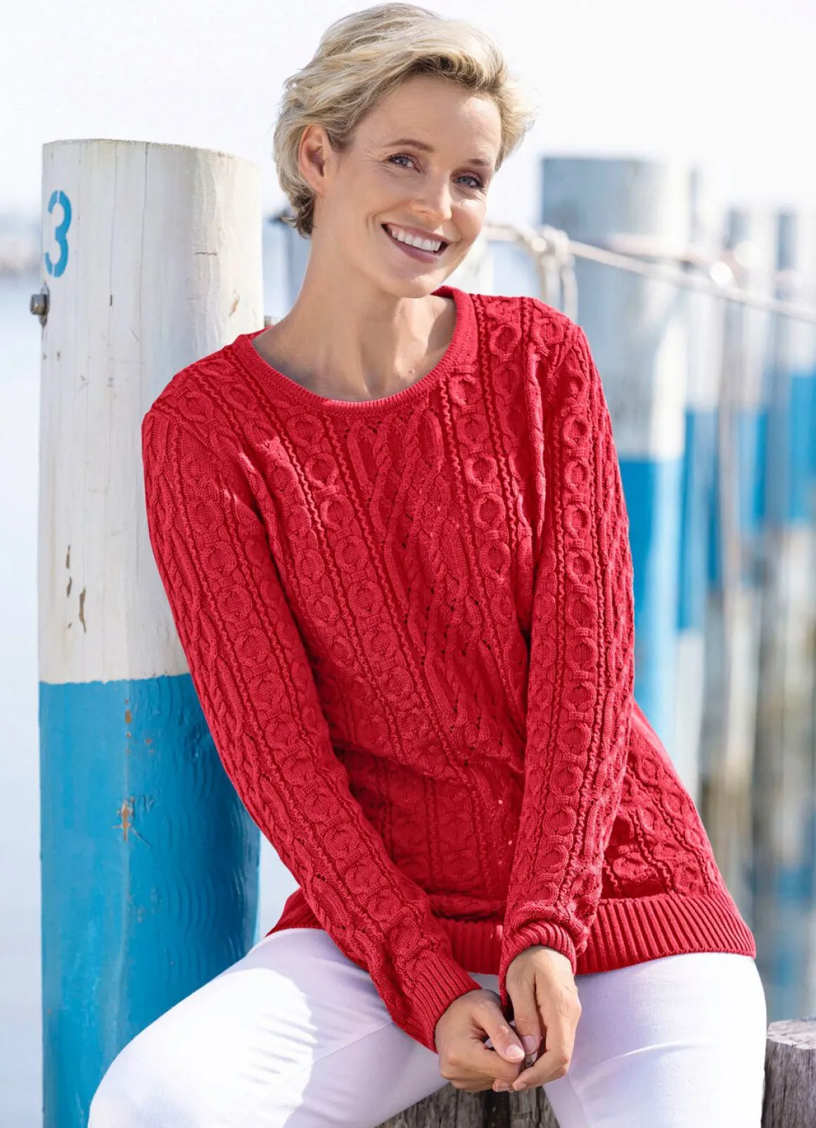 Pullover in Strukturmustermix