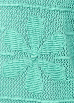 Pullover in transparenter Optik mit Blütenmotiven