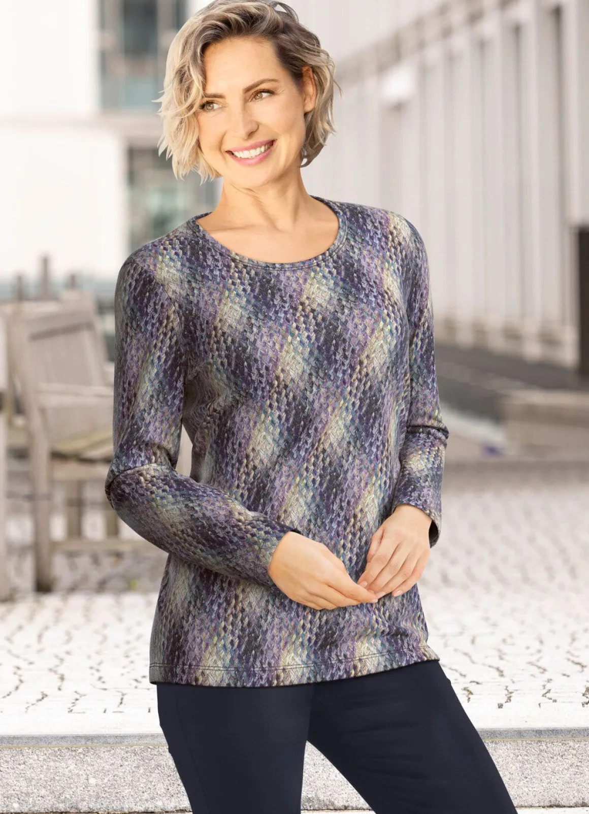 Pullover mit Alloverdruck