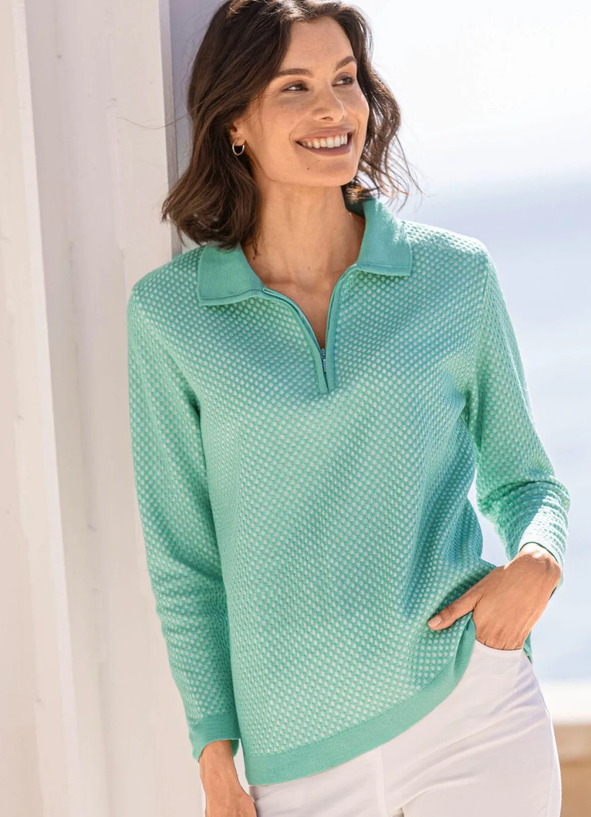 Pullover mit dezentem Glanz