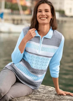 Pullover mit dezentem Glanz