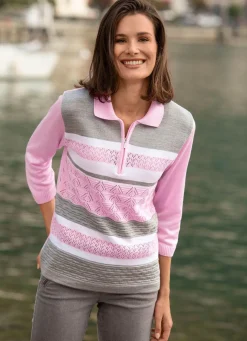 Pullover mit dezentem Glanz