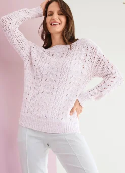 Pullover mit edlem glänzendem Paillettengarn