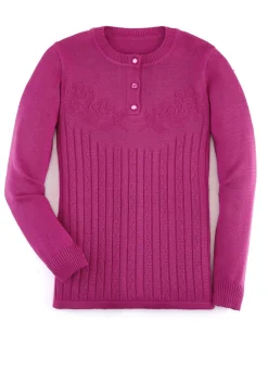 Pullover mit floraler Struktur