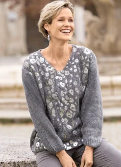 Pullover mit glänzendem Foliendruck