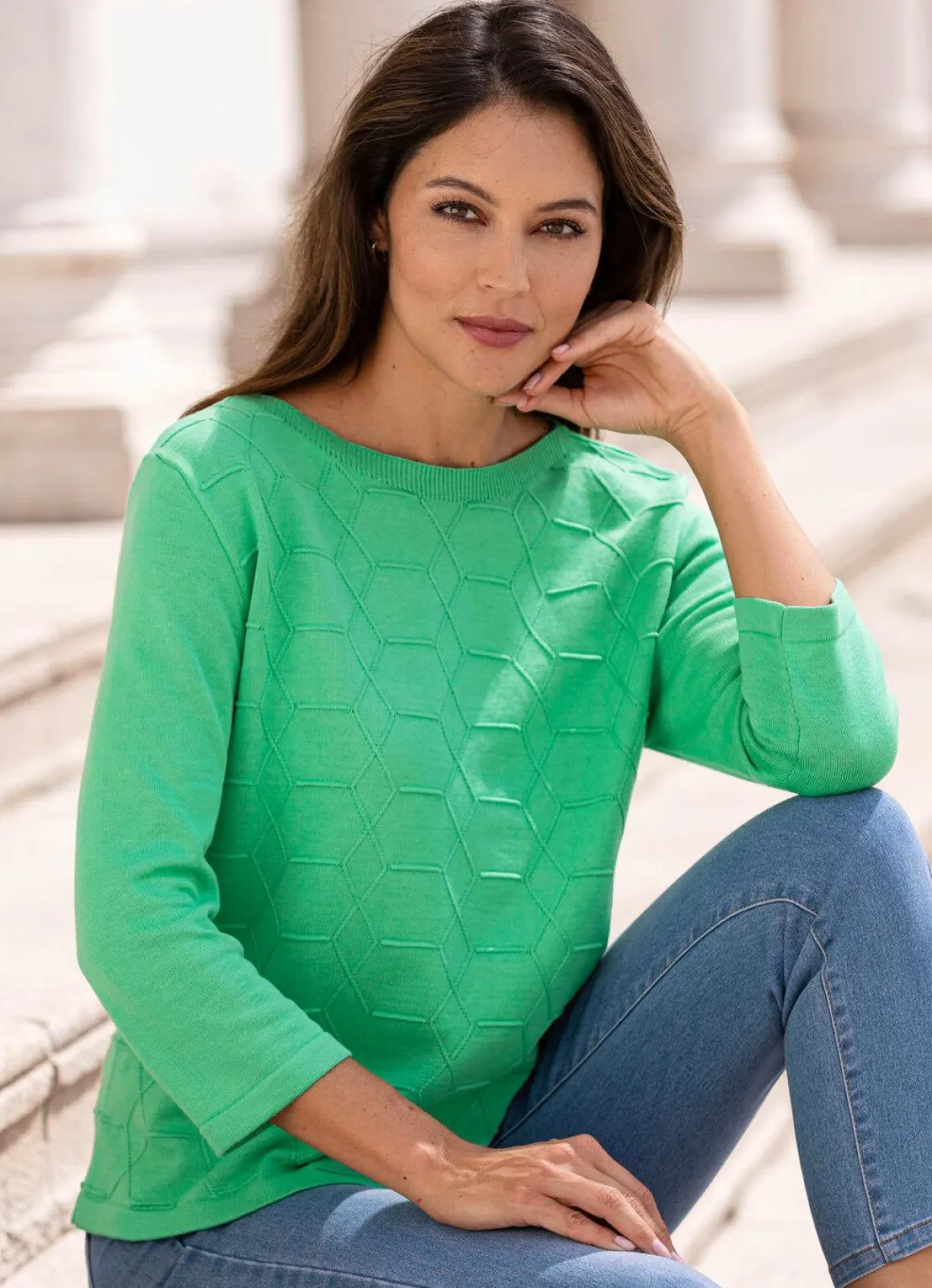 Pullover mit grafischer Struktur