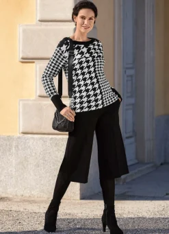 Pullover mit Hahentrittmuster