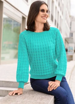 Pullover mit Raglanärmeln in leichter Ballonform