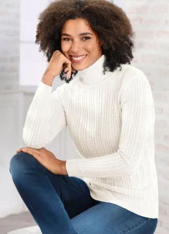 Pullover mit streckender Struktur
