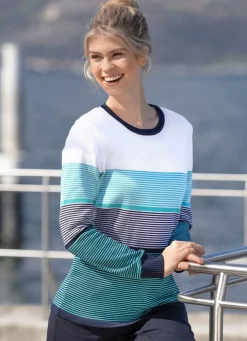 Pullover mit Streifen rundum