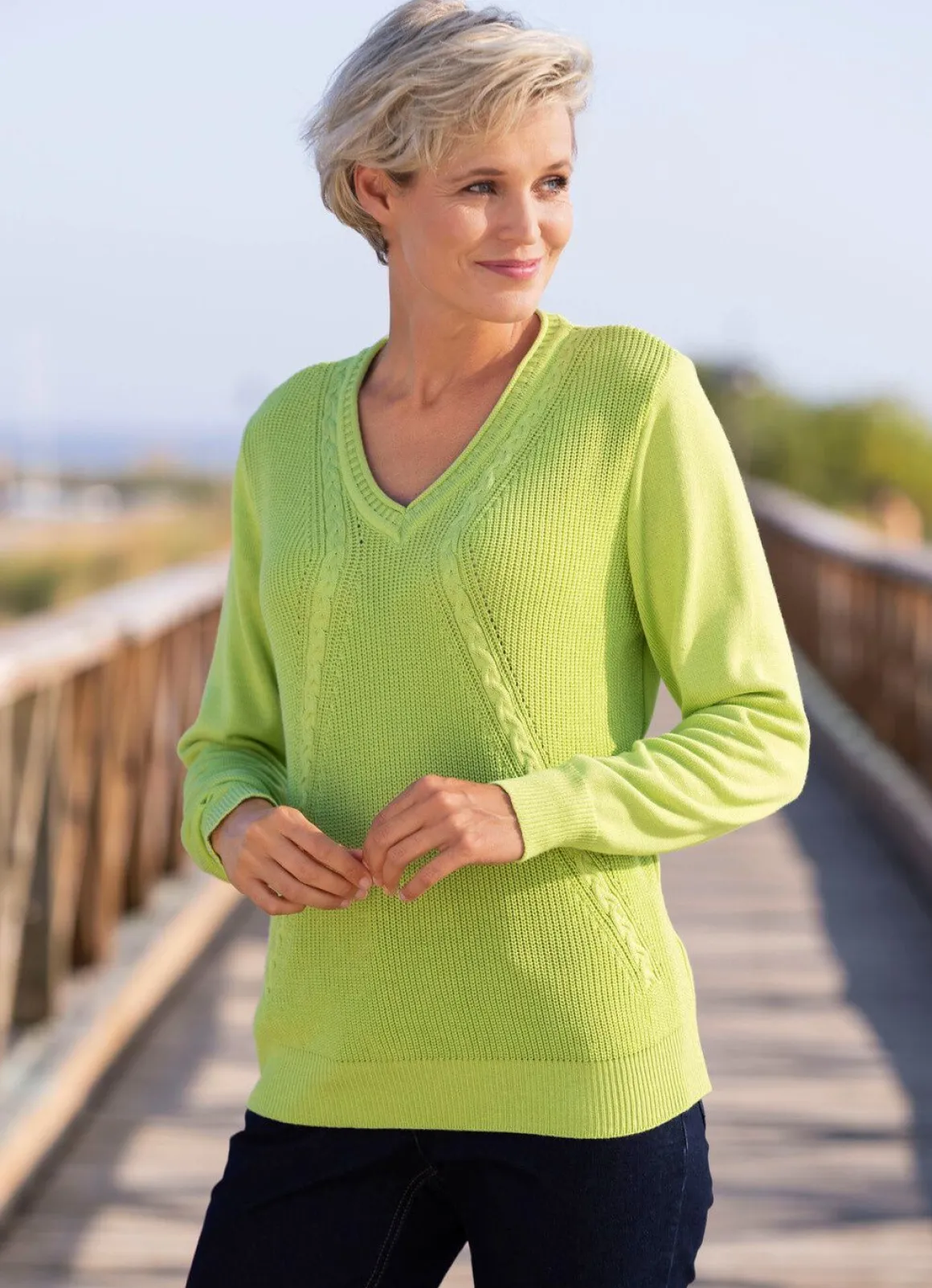 Pullover mit Strukturmix