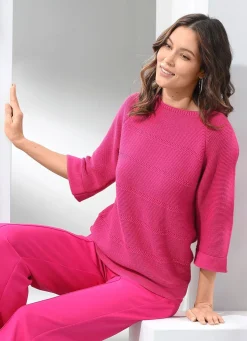 Pullover mit Strukturstreifen