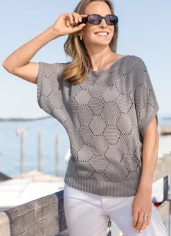 Pullover mit Wabendessin