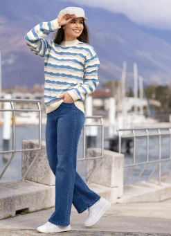Pullover mit Wellenmuster