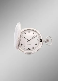 Quartz-Taschenuhr mit Metallgehäuse