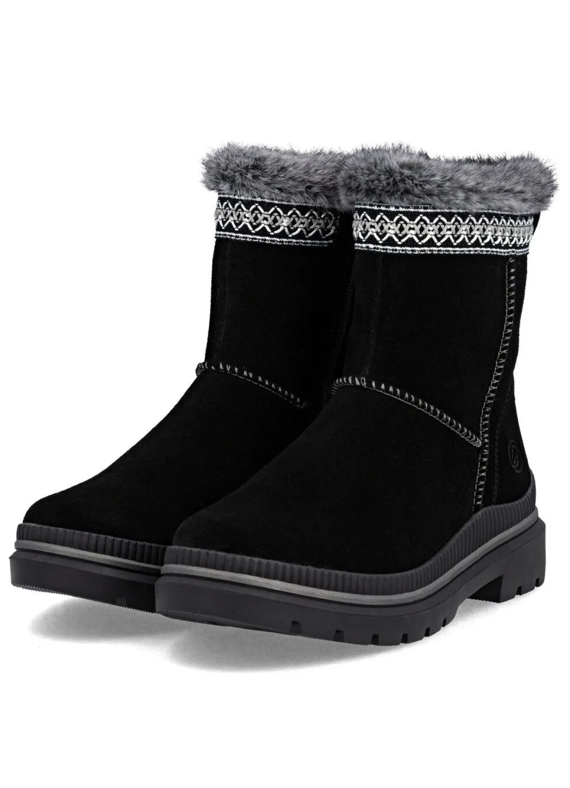 Remonte, gefütterte Damen-Stiefeletten, Winterschuhe, Weite G, mit Lammfell