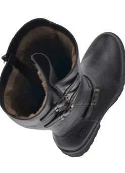 Remonte, gefütterte Damen-Stiefel, Winterschuhe, Weite G, mit Lammfell