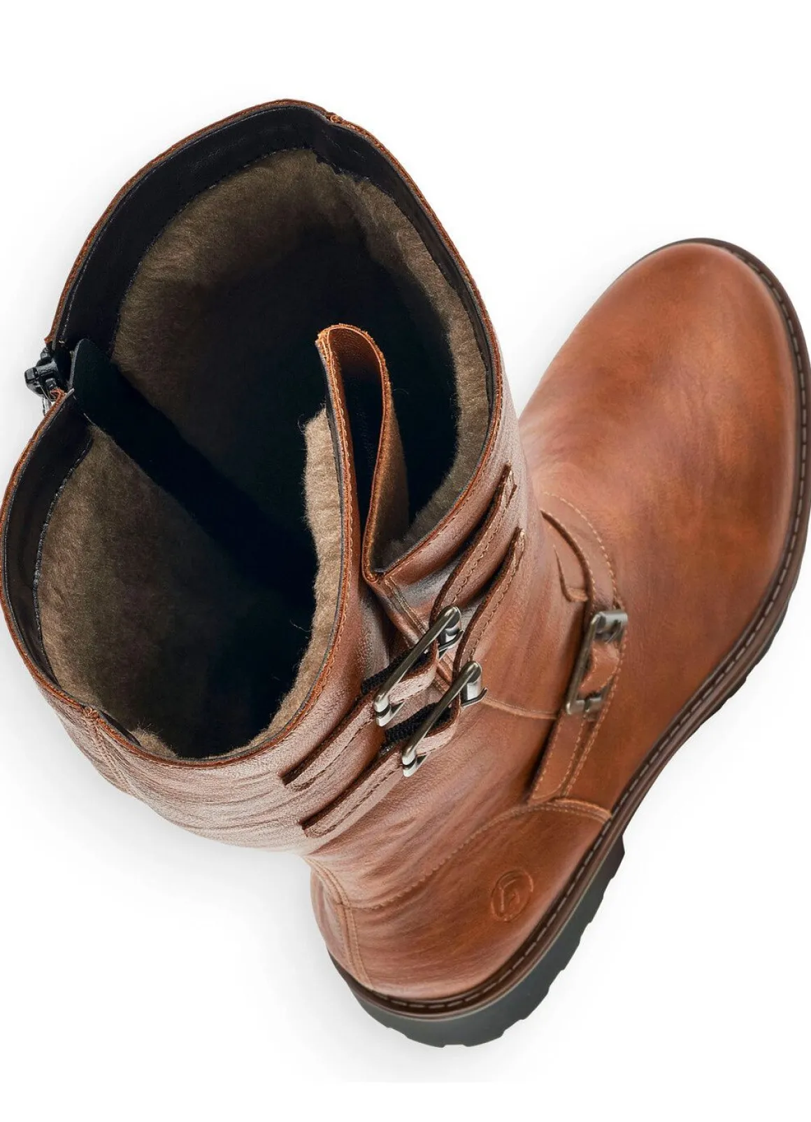 Remonte, gefütterte Damen-Stiefel, Winterschuhe, Weite G, mit Lammfell
