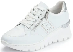 Rieker, bequeme Damen-Sneaker, Weite G, mit Reißverschluss