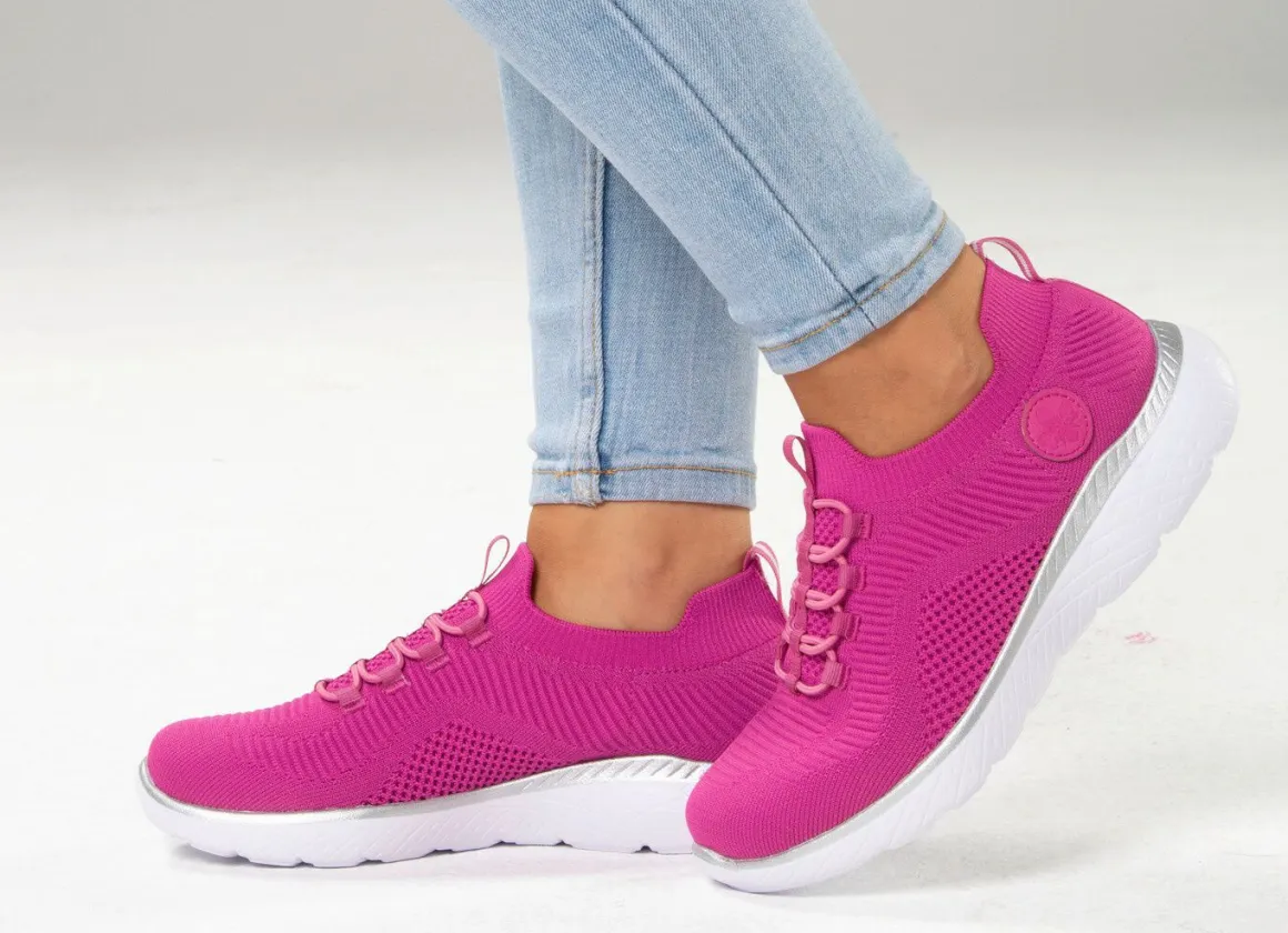 Rieker, leichte Damen-Sneaker, Weite G, mit MemoSoft-Textileinlage