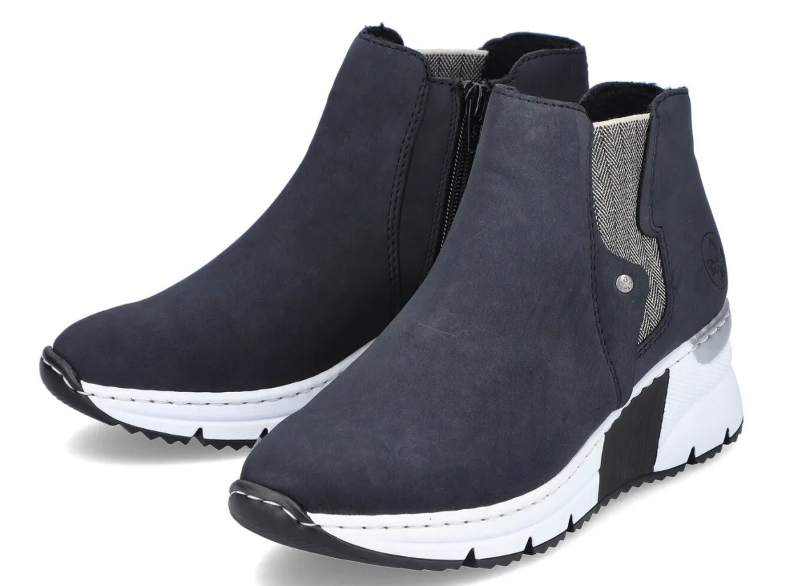 Rieker, modische Damen-Boots, Weite G, mit Reißverschluss