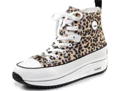 Rieker Schnür-Bootie in Leo-Print oder Denim-Style