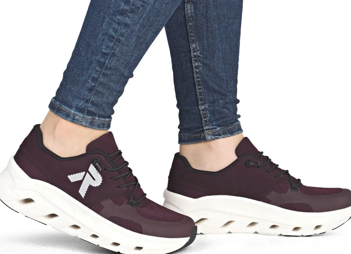 Rieker, sportive Damen-Sneaker, Weite G, mit herausnehmbarem Fußbett