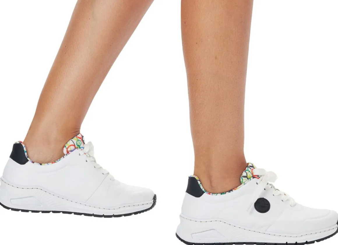 Rieker, stylische Damen-Sneaker, Weite H, mit herausnehmbarem Fußbett