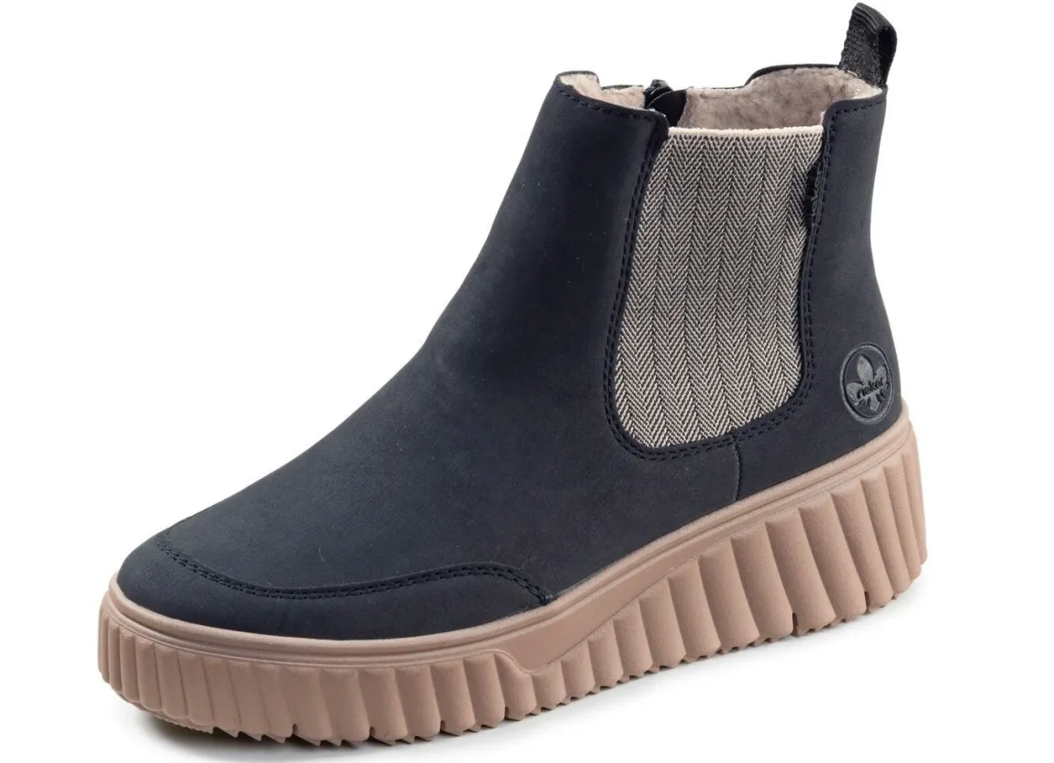 Rieker, trendige Damen-Boots, Winterschuhe, mit herausnehmbarem Fußbett