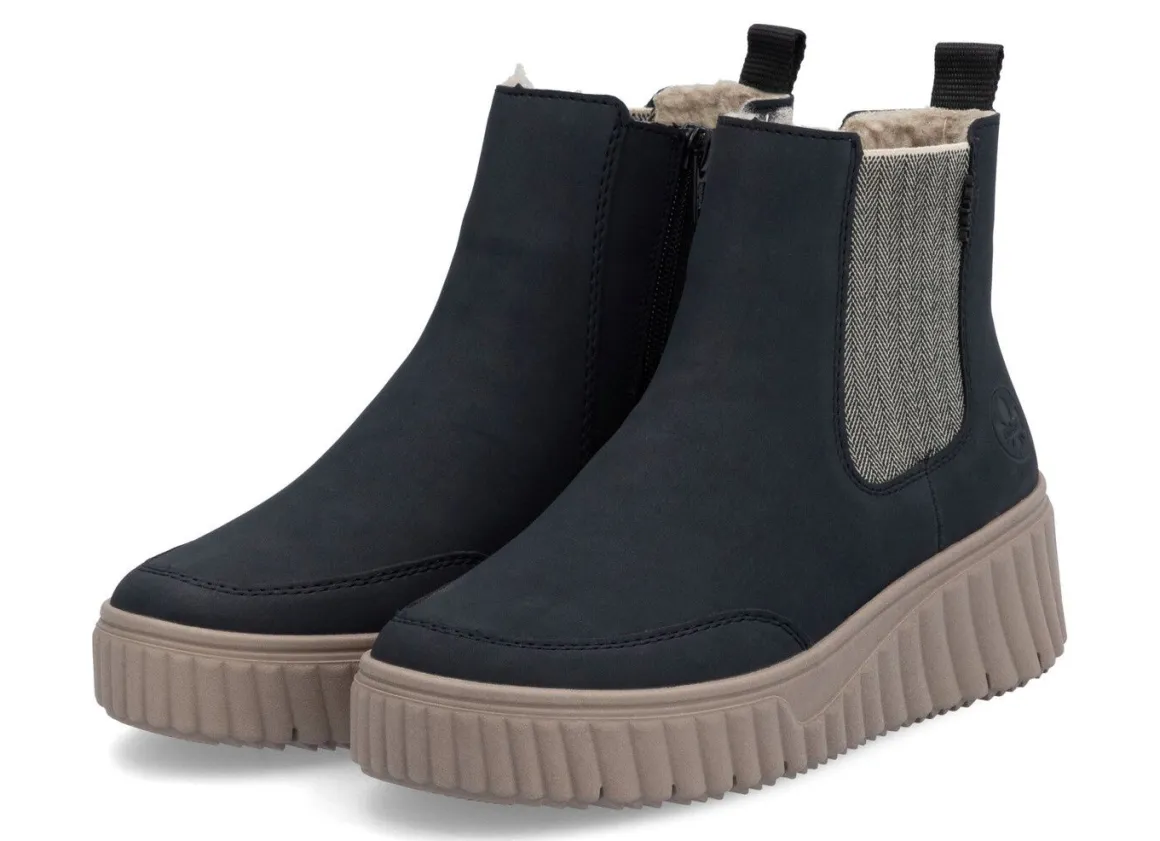 Rieker, trendige Damen-Boots, Winterschuhe, mit herausnehmbarem Fußbett