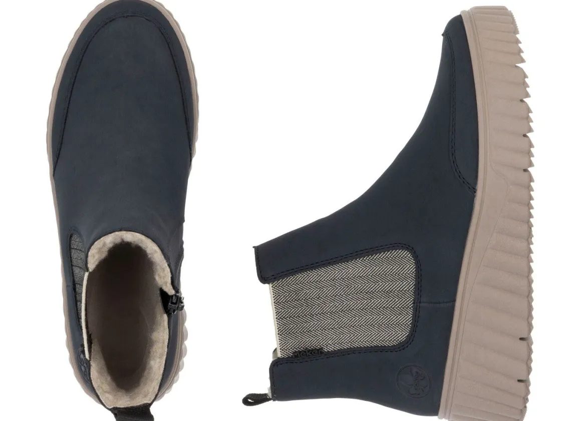 Rieker, trendige Damen-Boots, Winterschuhe, mit herausnehmbarem Fußbett