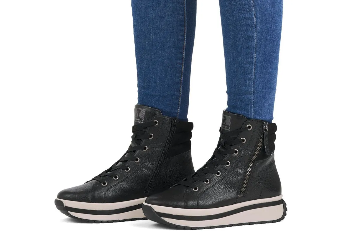 Rieker, trendige Damen-Boots, Winterschuhe, mit herausnehmbarem Fußbett