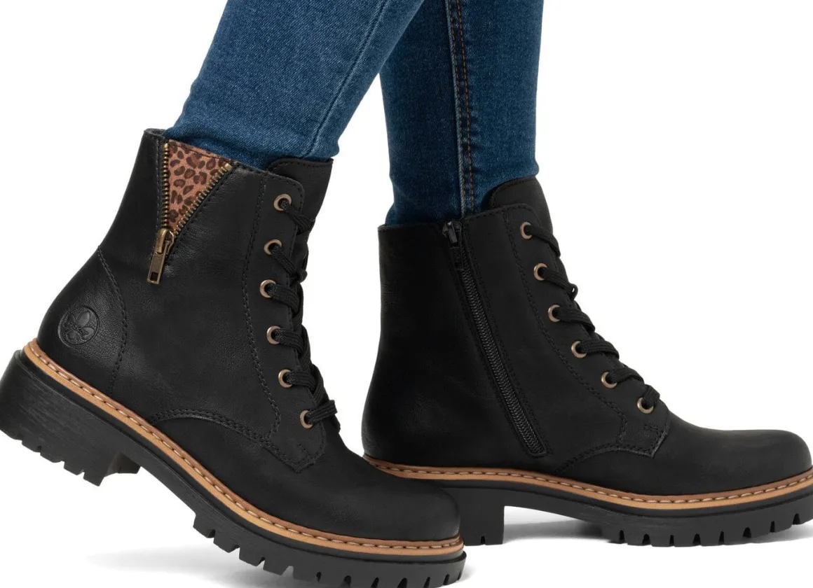 Rieker, trendige Damen-Stiefeletten, Winterschuhe, mit Reißverschluss