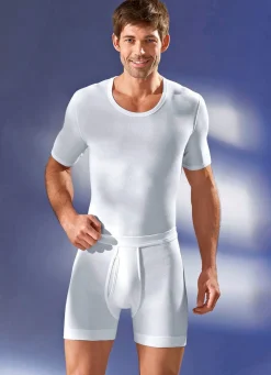 Schiesser Unterhose aus Feinripp mit Eingriff, weiß