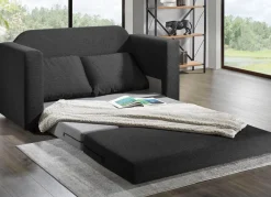 Schlafsofa mit 2 großen, weichen Rückenkissen