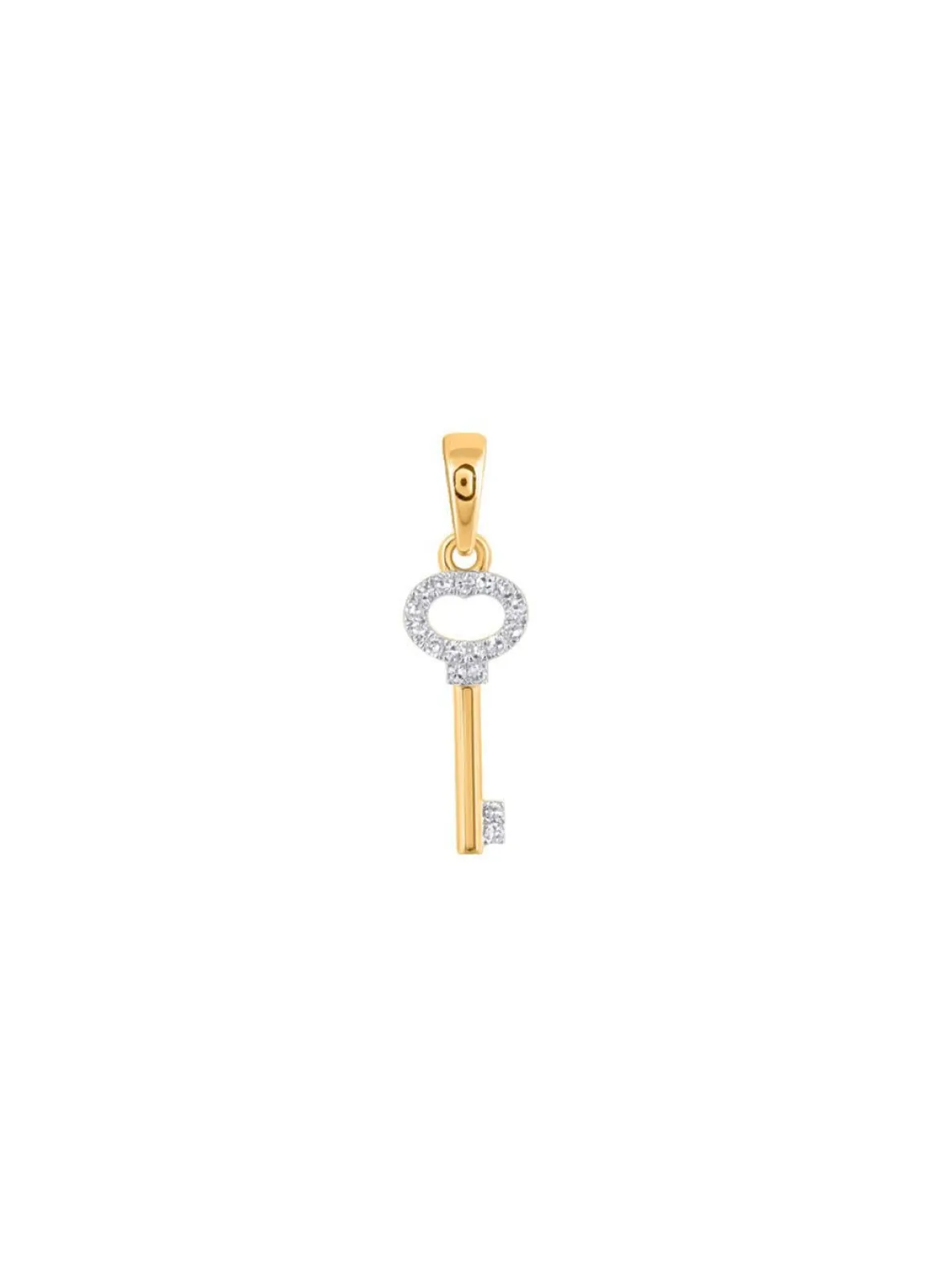 Schlüssel-Anhänger mit 14 Diamanten