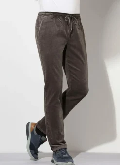 Schlupfcordhose mit Gummibund rundum in 3 Farben
