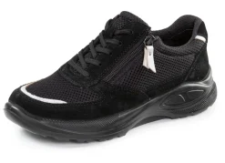Schnürschuh aus Meshmaterial und Veloursleder