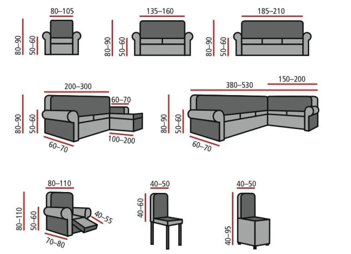 Schützende Stretchbezüge für Sessel und Sofa