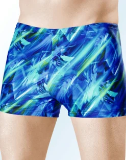 Schwab Badehose in höherer Kastenform mit Alloverdessin