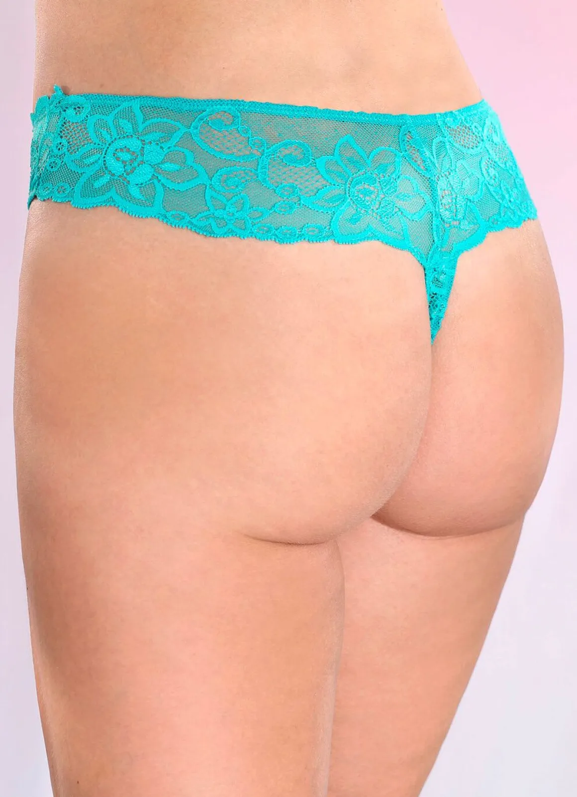 Sexy Dreierpack Stringtangas aus elastischer Spitze